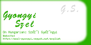 gyongyi szel business card
